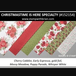 New Stampun' Up! Christmastime Is Here Specialty Designer Series Paper 12x12